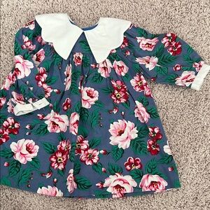 Floral Dress with White Collar